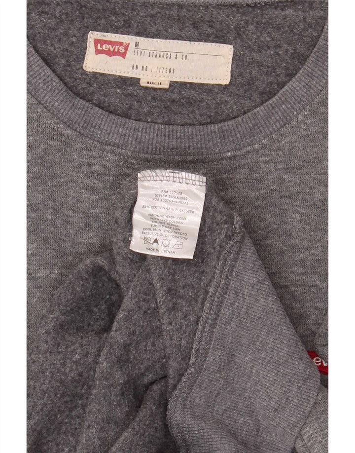 Levi's Herren-Sweatshirt-Pullover aus mittelgrauer Baumwolle