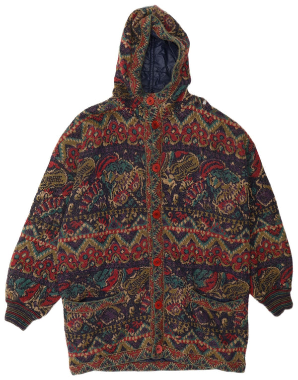 Vintage Herren Wendejacke mit abstraktem Muster UK 42 XL Mehrfarbig