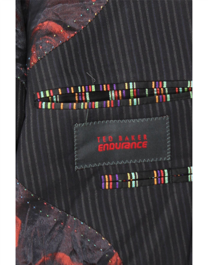 Ted Baker Herren-Blazer mit 2 Knöpfen, Gr. 40, Marineblau, Nadelstreifen