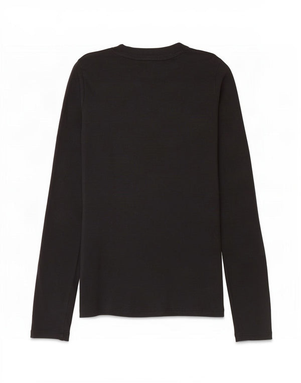 Levi's Damen Top Langarm UK 10 Small Schwarz Baumwolle