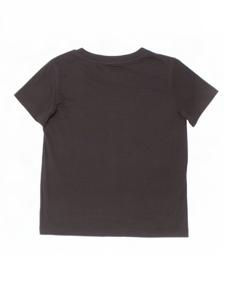 Kappa Jungen-T-Shirt mit Grafik, 5–6 Jahre, schwarze Baumwolle
