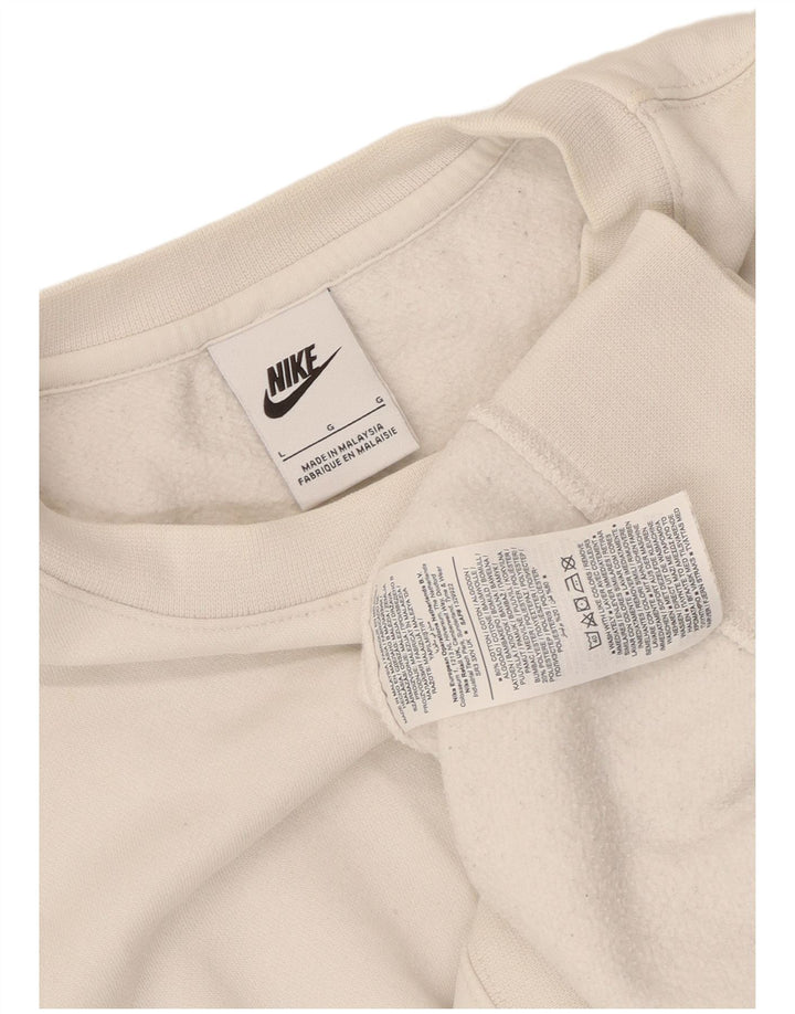 Nike Herren-Sweatshirt-Pullover, groß, weiße Baumwolle