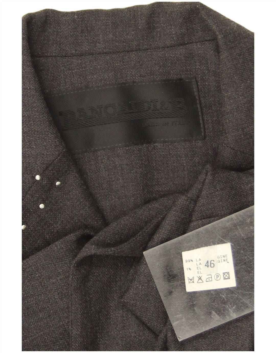 Pancaldi & B Offene Blazerjacke für Damen IT 46 Große graue Schurwolle