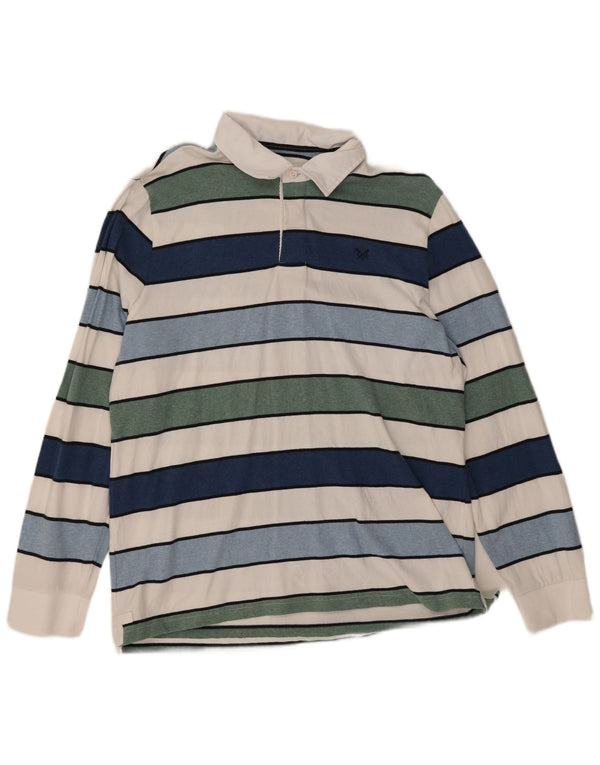 Crew Clothing Herren-Langarm-Rugby-Poloshirt XL, mehrfarbig gestreift