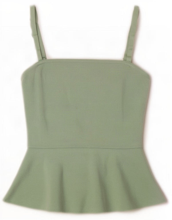 Zara Damen Crop Cami Top UK 4 XS Grün