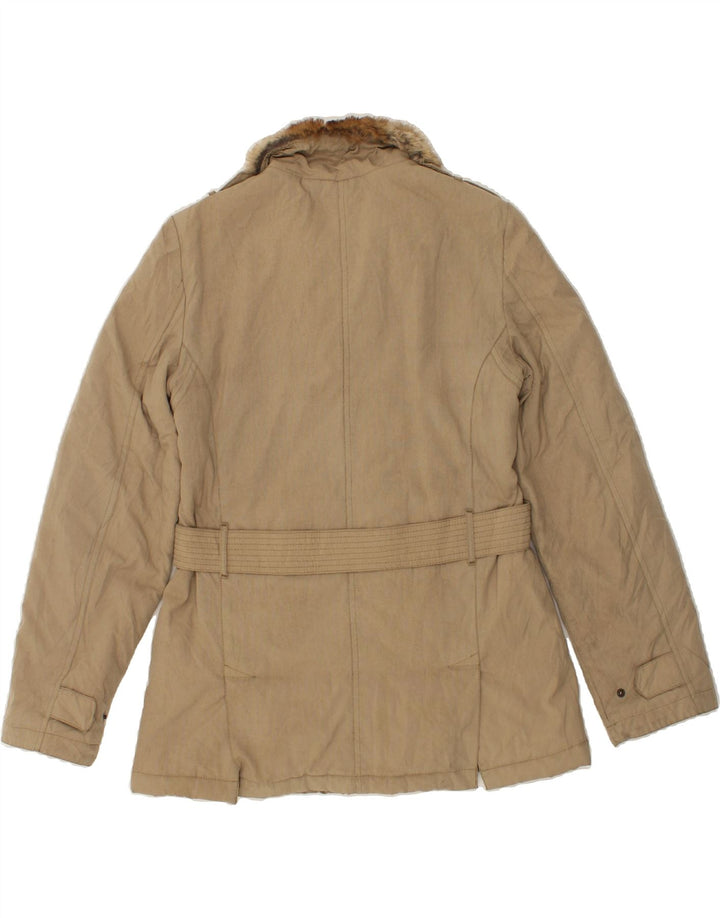 BEST COMPANY Womens Windbreaker Jacket UK 14 Medium Beige Polyamide | Vintage Best Company | Thrift | Second-Hand Best Company | Used Clothing | Messina Hembry 