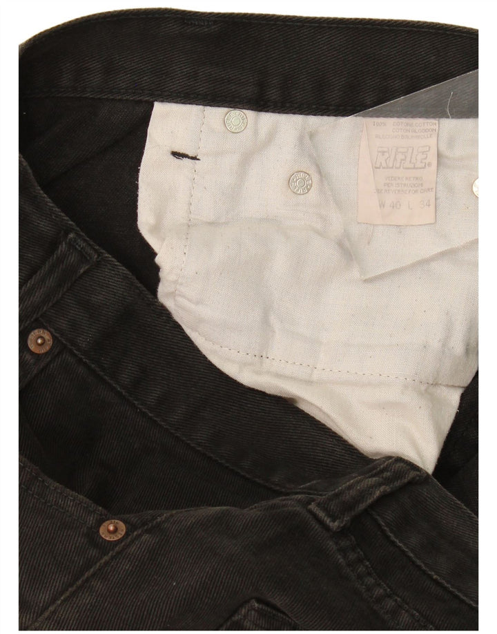 Rifle Herren Straight Jeans W40 L31 Schwarze Baumwolle