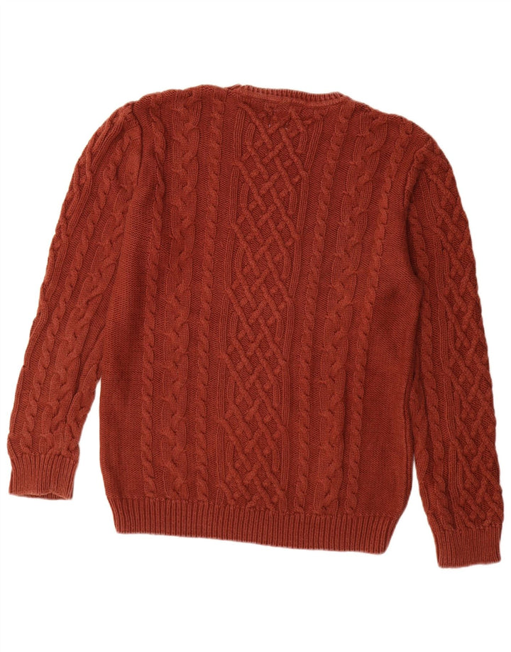 Zara Herren-Pullover mit Rundhalsausschnitt, Mittelbraun