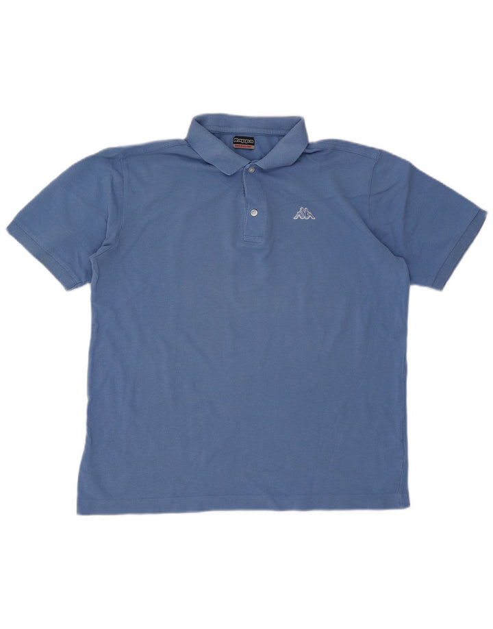 Kappa Herren-Poloshirt aus mittelblauer Baumwolle