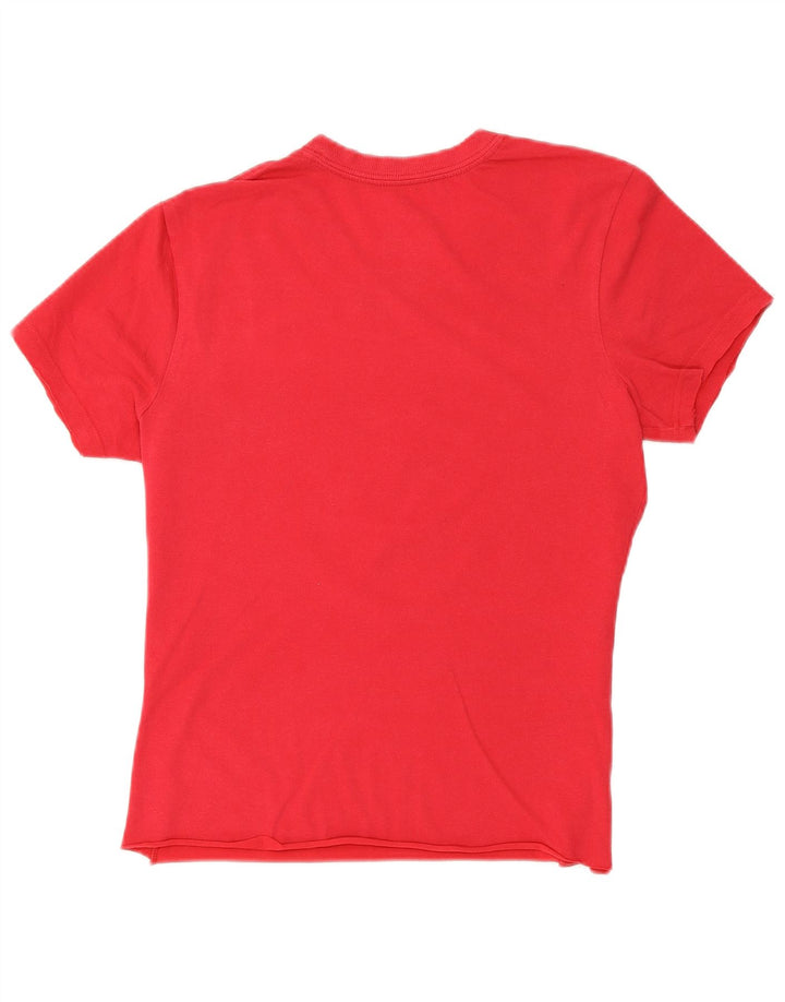 Nike Damen Dri Fit Graphic T-Shirt Top UK 12/14 Mittelrot