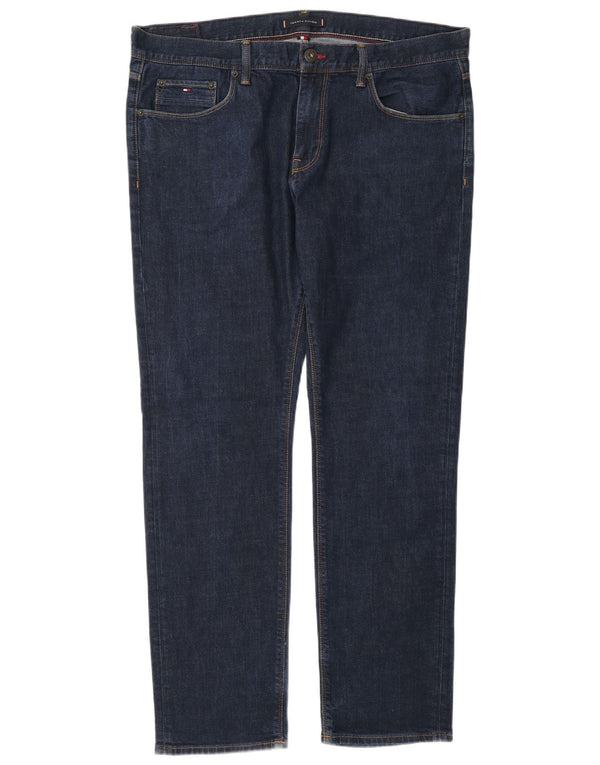 Tommy Hilfiger Herren Denton Stretch Straight Jeans W38 L32 Marineblau Baumwolle