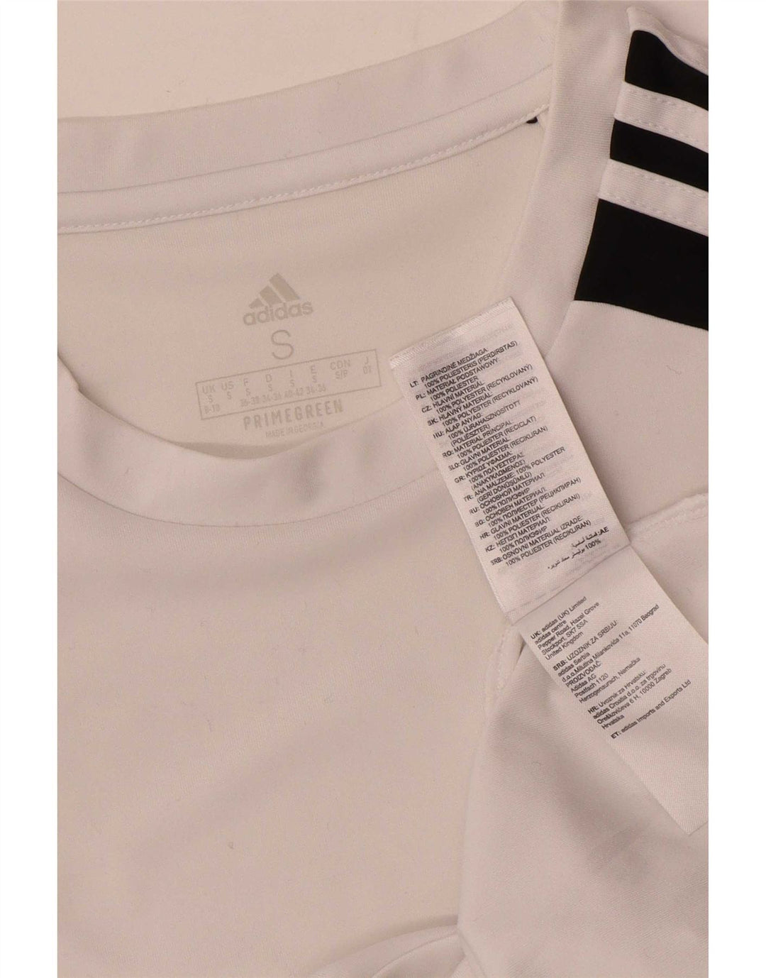 Adidas Damen Aeroready T-Shirt Top UK 8/10 Small Weiß Polyester