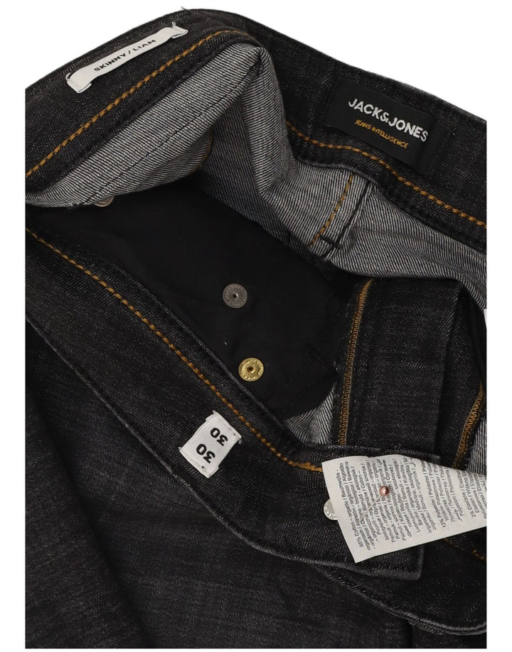 Jack & Jones Herren Liam Skinny Jeans W30 L30 Graue Baumwolle