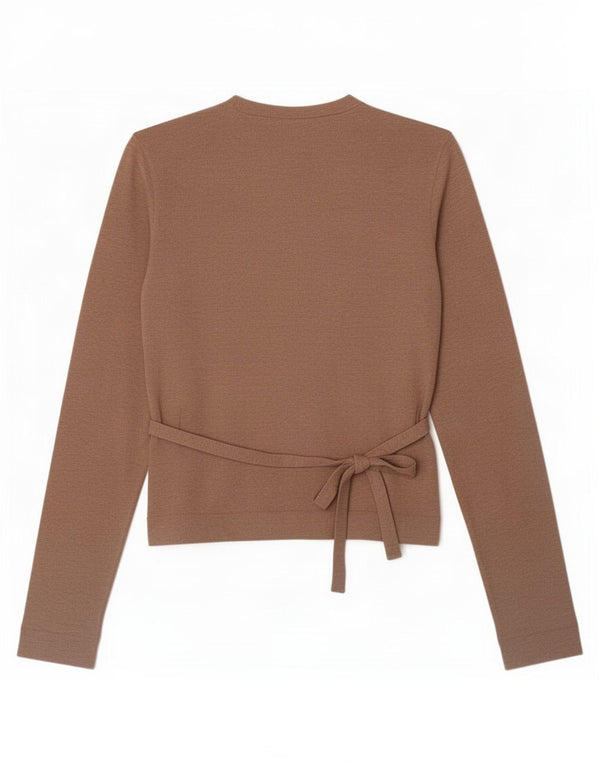 Gap Damen Crop Wrap Cardigan Top UK 8 Small Beige Baumwolle