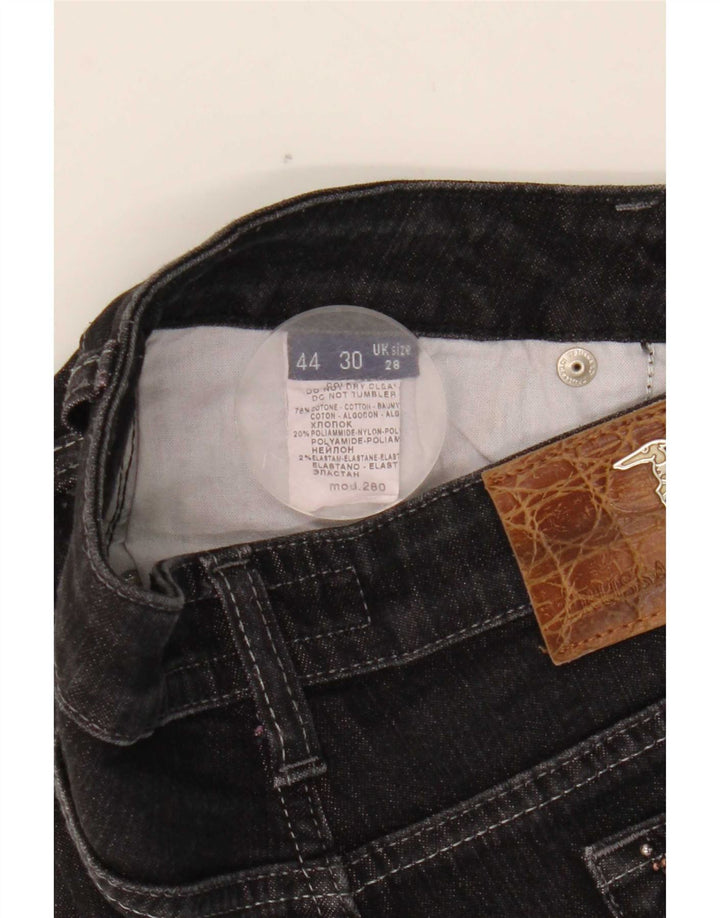 Trussardi Damen Straight Jeans W28 L29 Schwarze Baumwolle