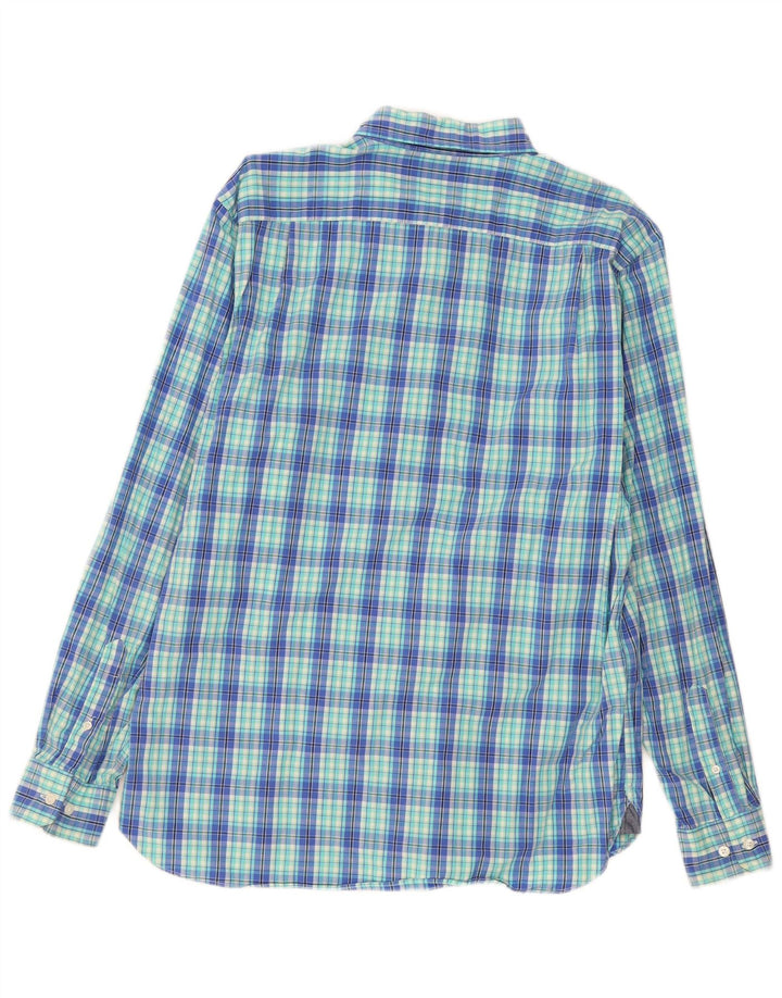 Nautica Herrenhemd, groß, blau kariert, Baumwolle