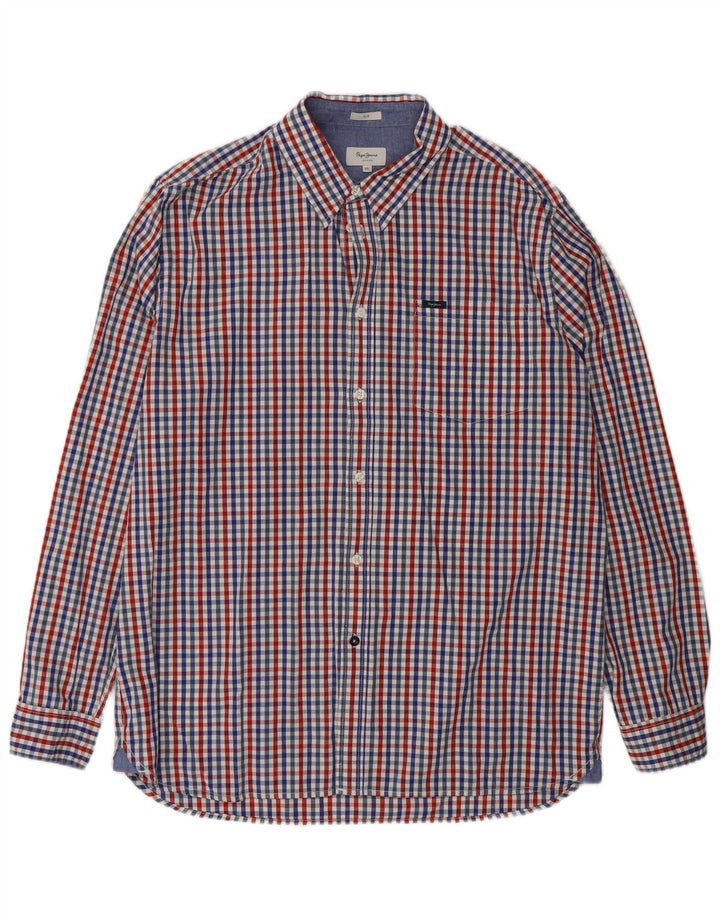 PEPE JEANS Slim-Hemd für Herren, 2XL, mehrfarbig, Gingham-Baumwolle