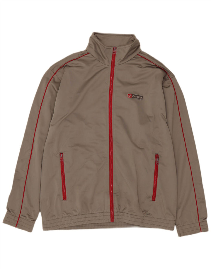 Lotto Herren-Trainingsanzug-Oberteil, Jacke, groß, Khaki, Polyester