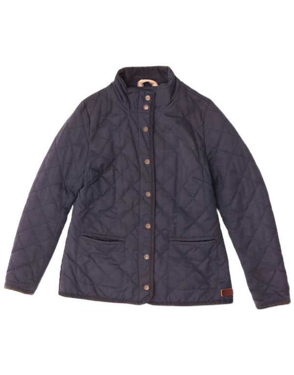 Fat Face Damen Steppjacke UK 12 Medium Marineblau Polyester