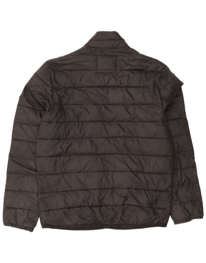 Jack & Jones Herren Wattierte Jacke UK 40 Large Schwarz