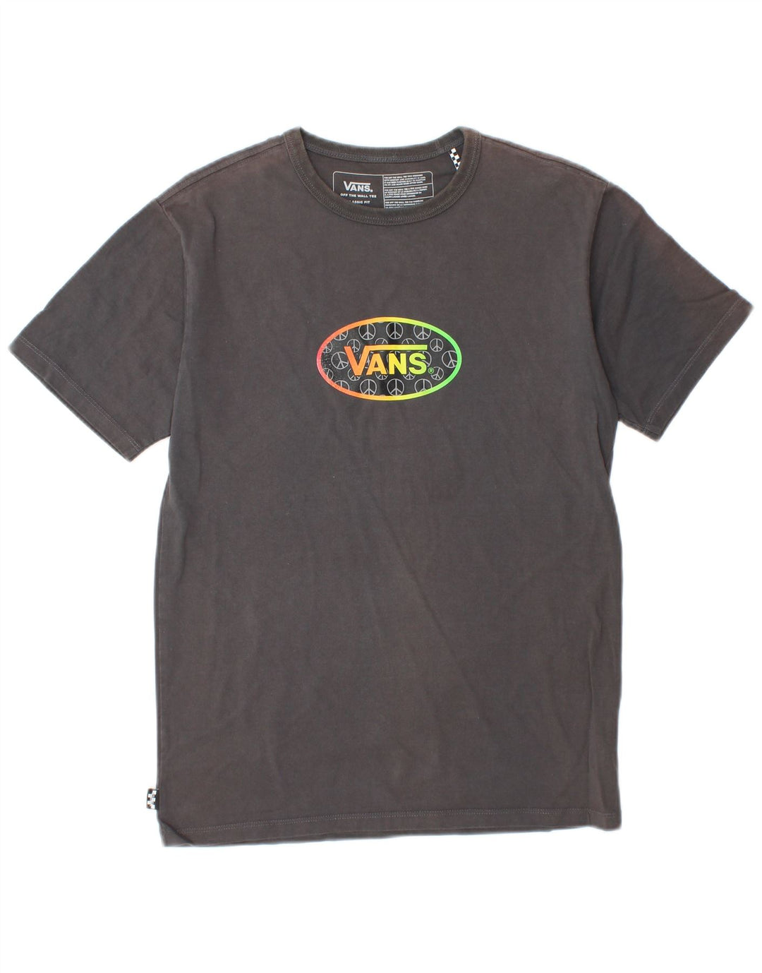 VANS Herren T-Shirt mit klassischer Passform, Grafik, Größe S, Grau, Baumwolle