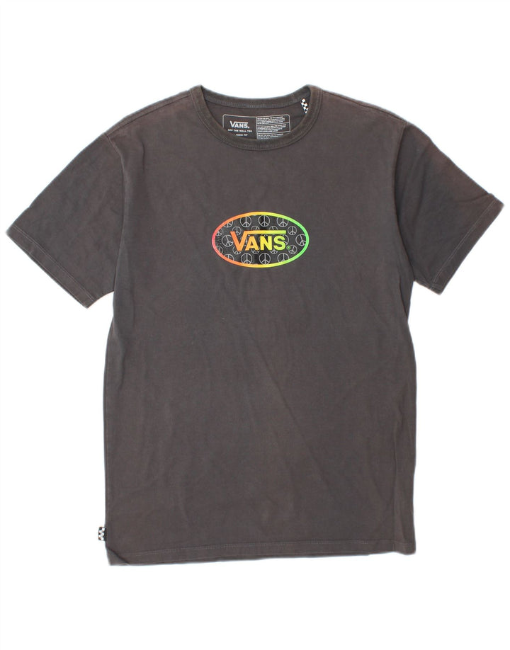 VANS Herren T-Shirt mit klassischer Passform, Grafik, Größe S, Grau, Baumwolle