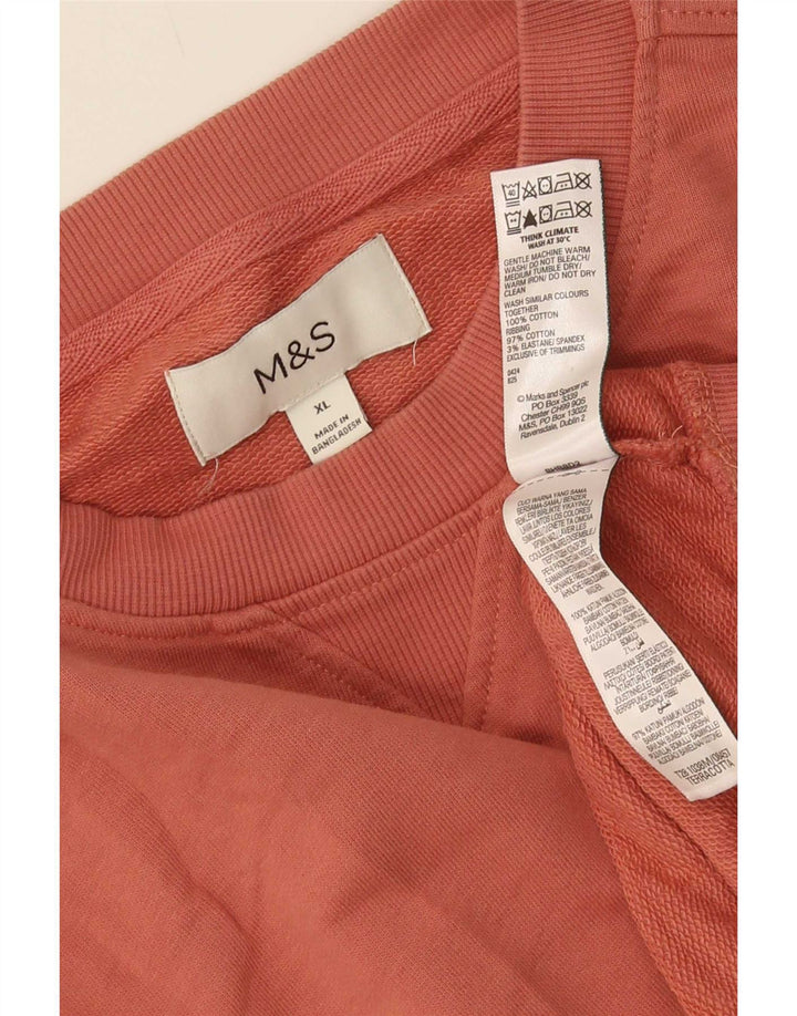 Marks & Spencer Herren Sweatshirt Pullover XL Orange Baumwolle