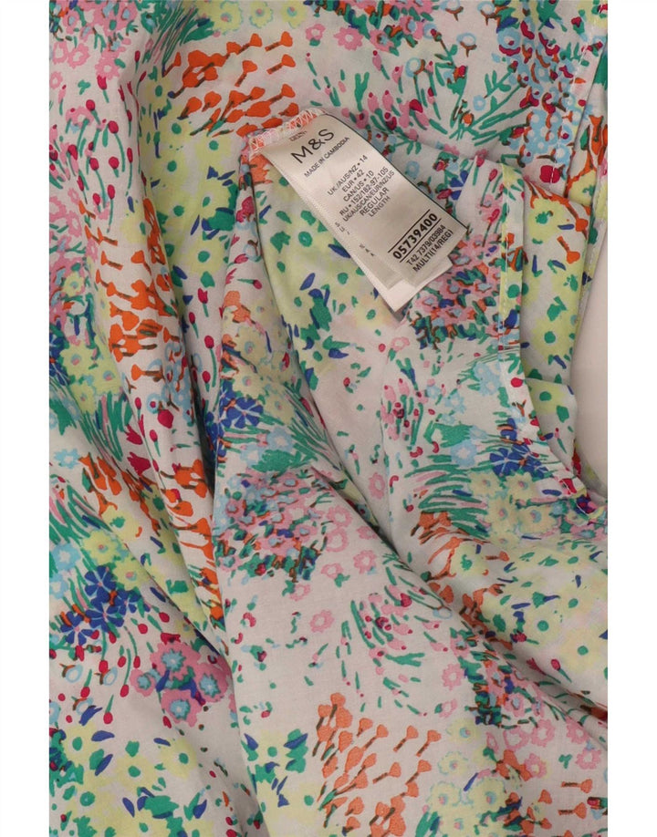 Marks & Spencer Damen Maxikleid UK 14 Großes mehrfarbiges Blumenmuster