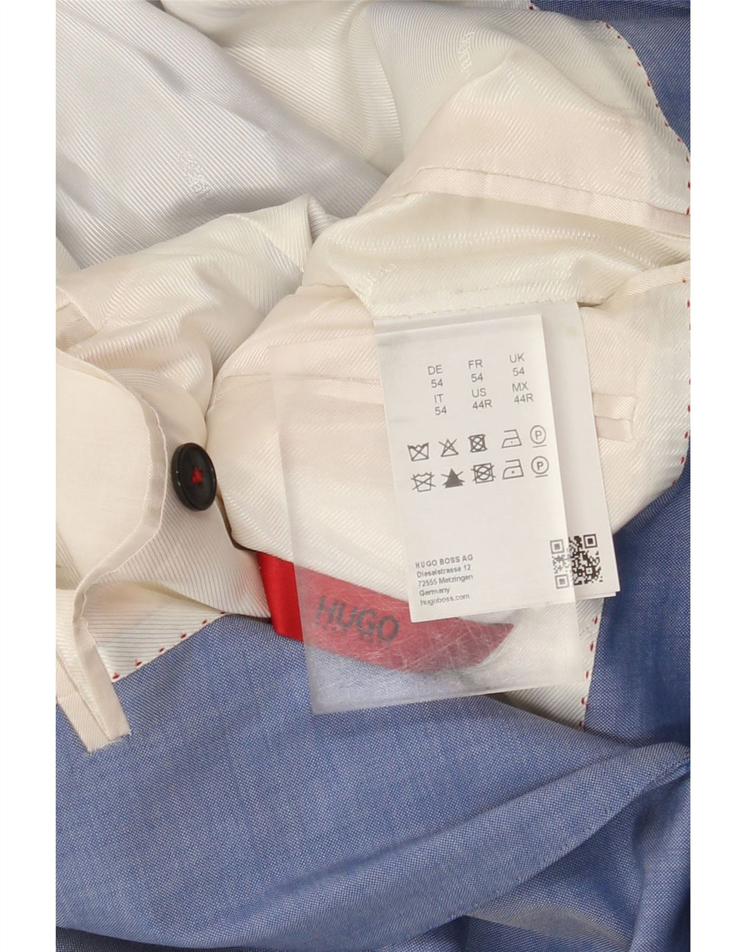 Hugo Boss Herren-Blazer mit 2 Knöpfen, IT 54, 2XL, blaue Wolle