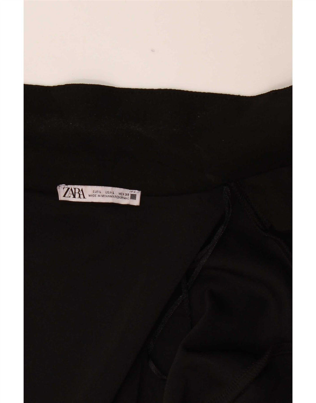 Zara Womens Open Overcoat UK 16 Large Schwarz