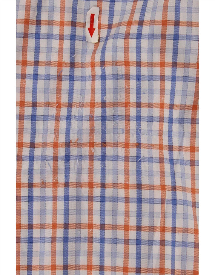 Chaps Herrenhemd, Größe 16 1/2, groß, blau kariert, Baumwolle