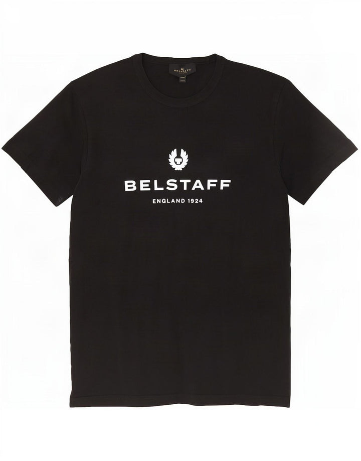 Belstaff Herren-T-Shirt mit Grafik, groß, aus schwarzer Baumwolle