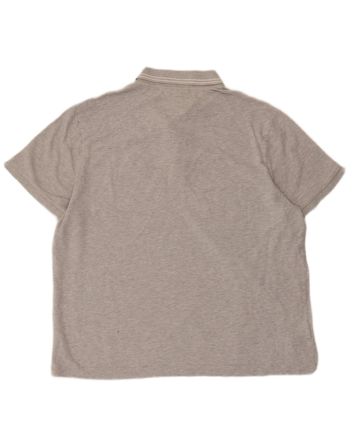 Lacoste Herren-Poloshirt, Größe 7 2XL, graue Baumwolle