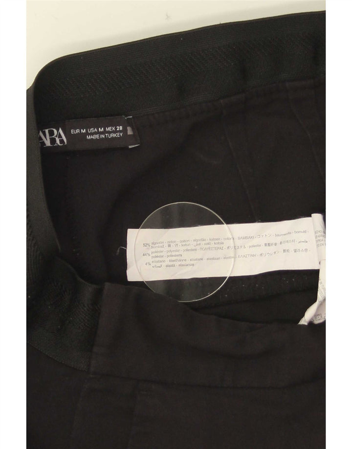 Zara Slim Chino-Hose für Damen, mittelgroß, W28, L26, schwarze Baumwolle
