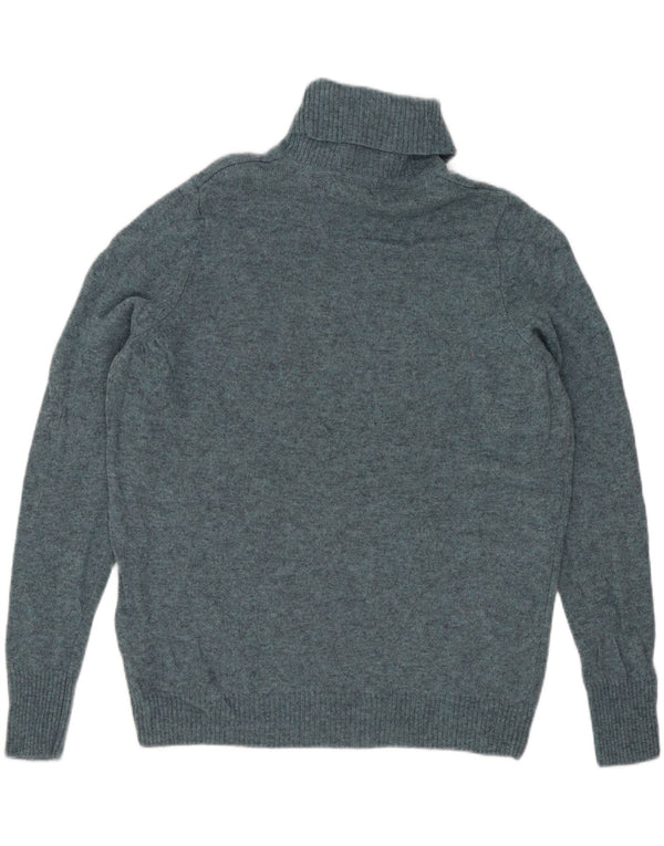 Marks & Spencer Rollkragenpullover für Damen, UK 14, mittelblaue Wolle