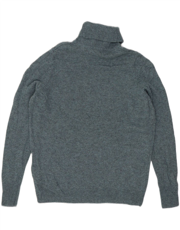 Marks & Spencer Rollkragenpullover für Damen, UK 14, mittelblaue Wolle
