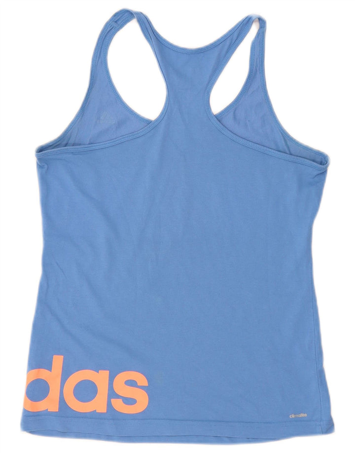 Adidas Damen Climalite Graphic Vest Top UK 12/14 Mittelblau