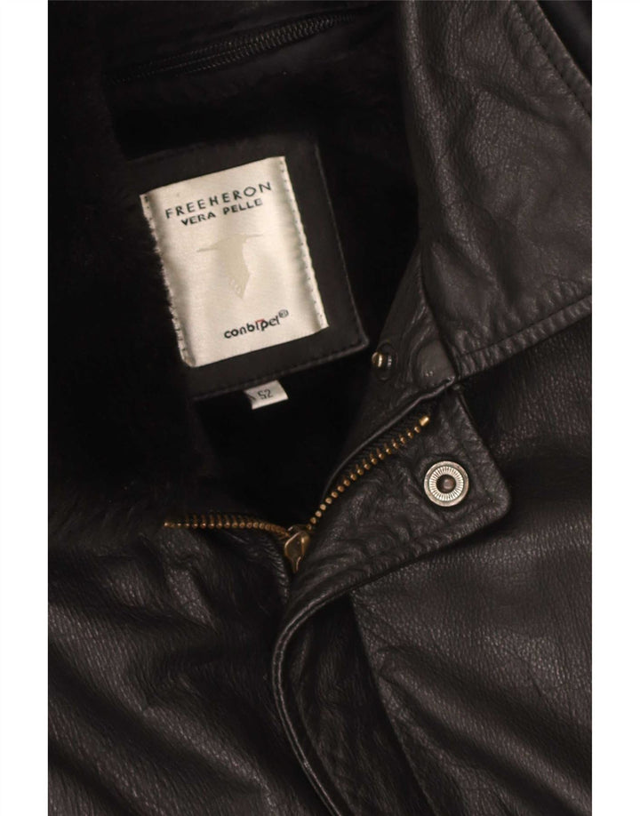Conbipel Herren Lederjacke IT 52 Large Schwarz