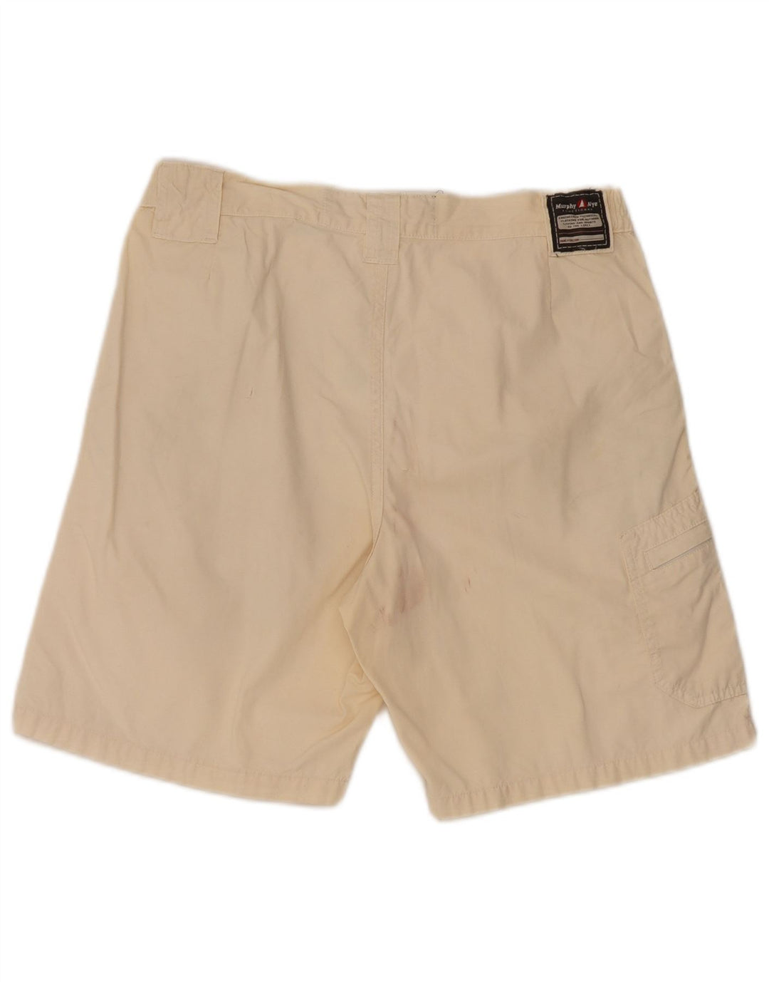 Murphy & Nye Herren Cargoshorts W33 Medium Off White Baumwolle