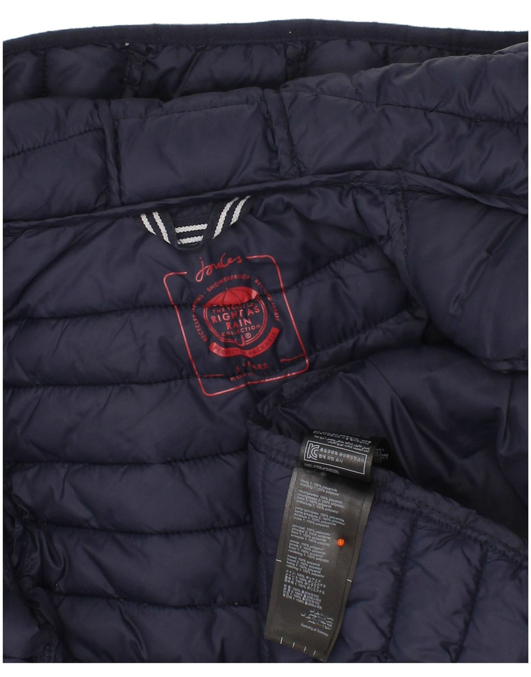 Joules wattierte Jungenjacke, 4–5 Jahre, grünes Colourblock-Polyamid