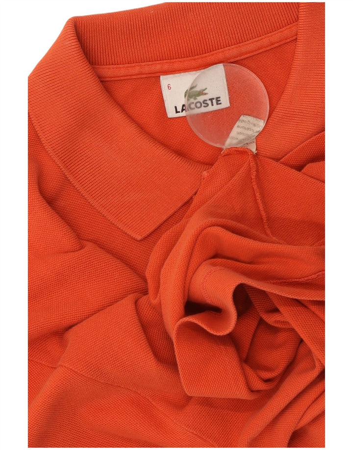 Lacoste Herren Poloshirt Größe 6 XL Orange Baumwolle