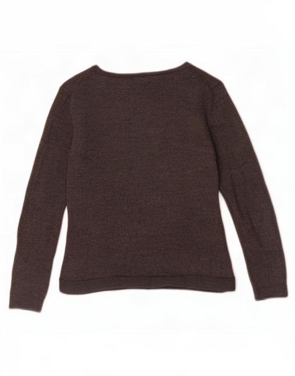 Massimo Dutti Mädchen-Pullover mit U-Boot-Ausschnitt, 7–8 Jahre, graue Wolle