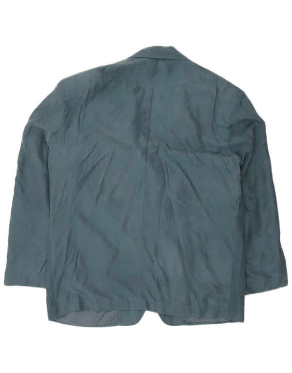 TRUSSARDI Herren-Blazer mit 2 Knöpfen, IT 54, 2XL, blaue Seide