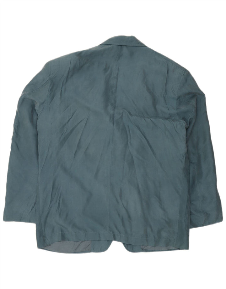 TRUSSARDI Herren-Blazer mit 2 Knöpfen, IT 54, 2XL, blaue Seide