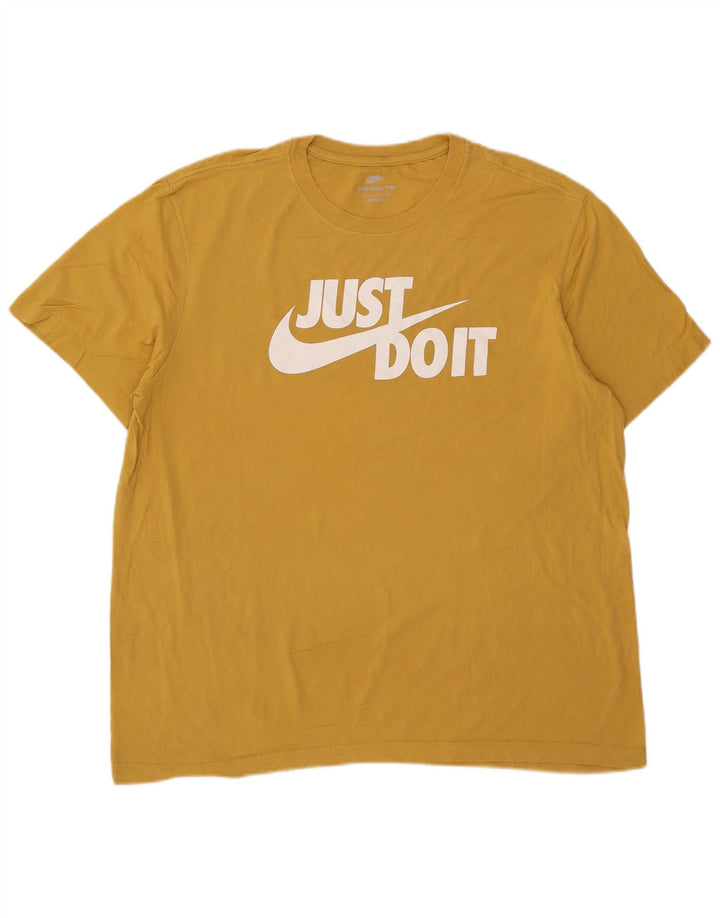 Nike Herren Grafik T-Shirt Top XL Gelb