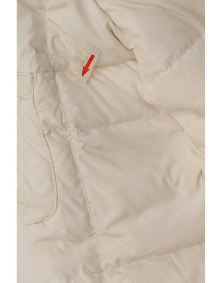 Diadora Damen-Bomberjacke mit Kapuze, wattiert, Gr. 10, Größe S, Weiß, Polyester