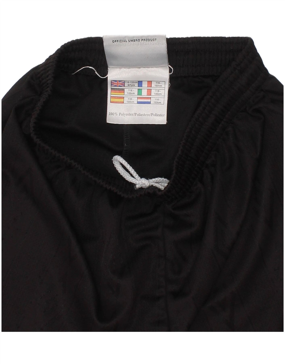 UMBRO Sportshorts für Jungen, 6–7 Jahre, schwarzes Polyester