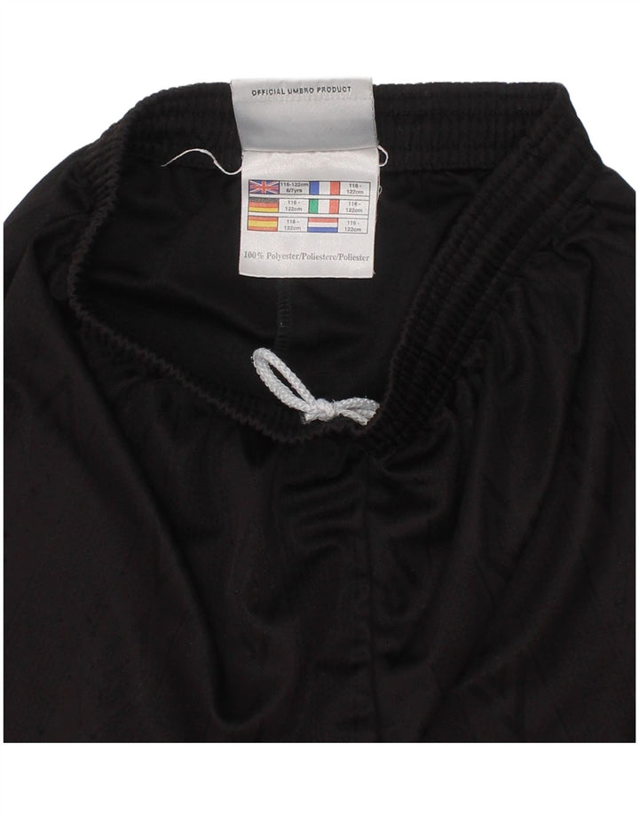 UMBRO Sportshorts für Jungen, 6–7 Jahre, schwarzes Polyester