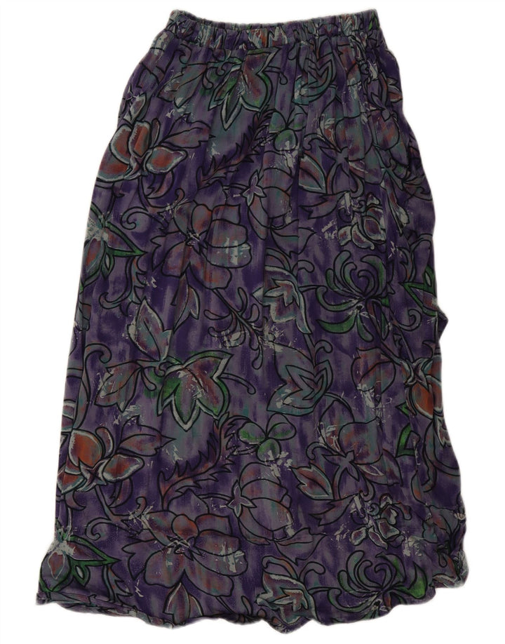 STEFANEL Womens Midi Skirt UK 12 Medium W30  Multicoloured Floral Viscose