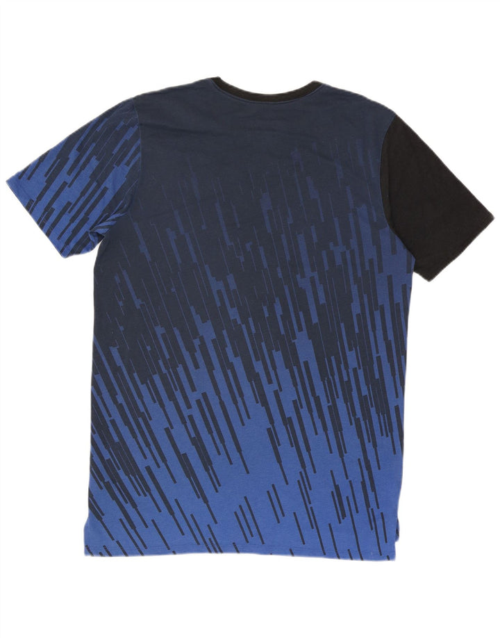 Nike Herren Dri Fit T-Shirt-Oberteil Mittelblaues Colourblock-Polyester